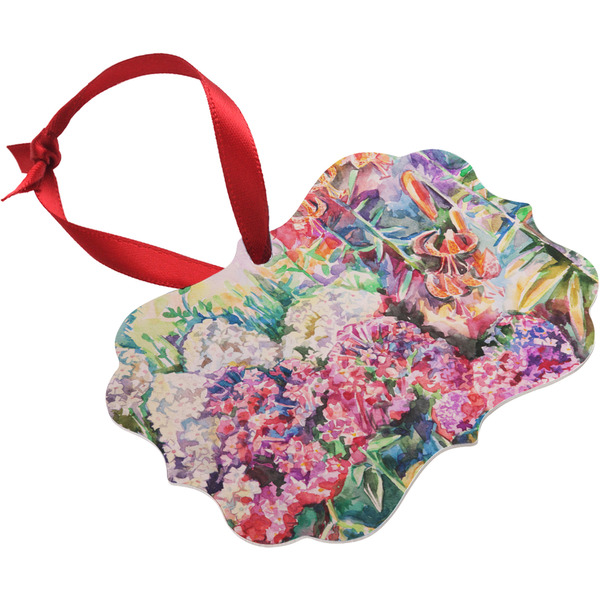 Watercolor Floral Christmas Ornament