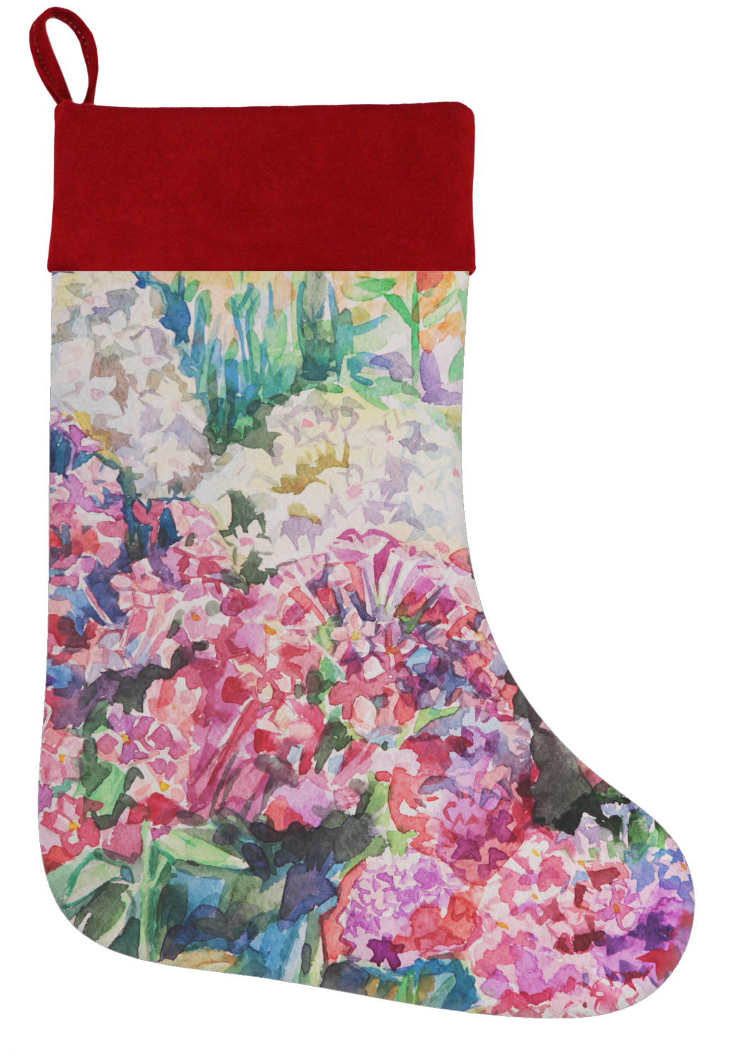 Watercolor Floral Holiday Stocking - YouCustomizeIt