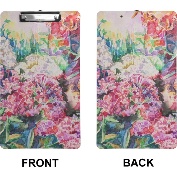 Watercolor Floral Clipboard (Legal) (Front + Back)
