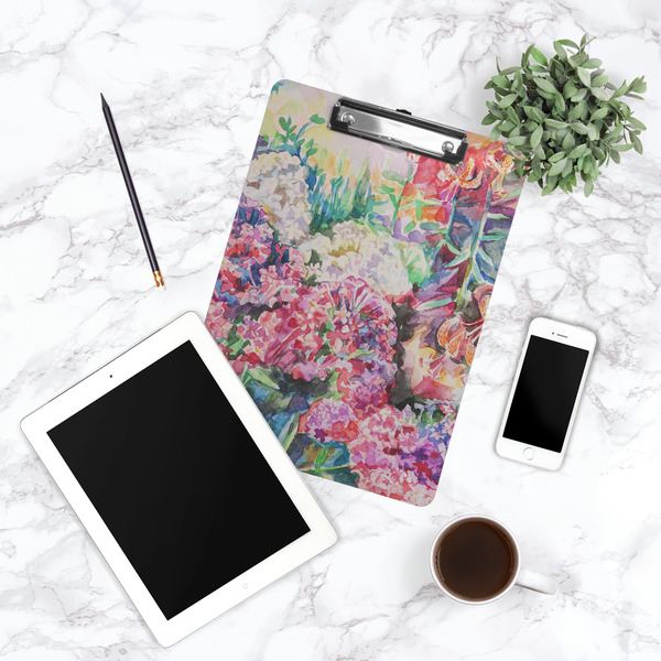 Watercolor Floral Clipboard - Lifestyle Photo
