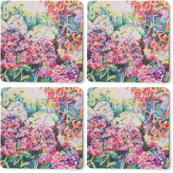 Watercolor Floral Coaster Rubber Back - Apvl