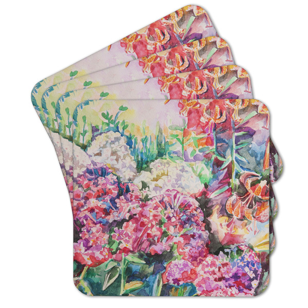 Custom Watercolor Floral Cork Coaster - Set of 4