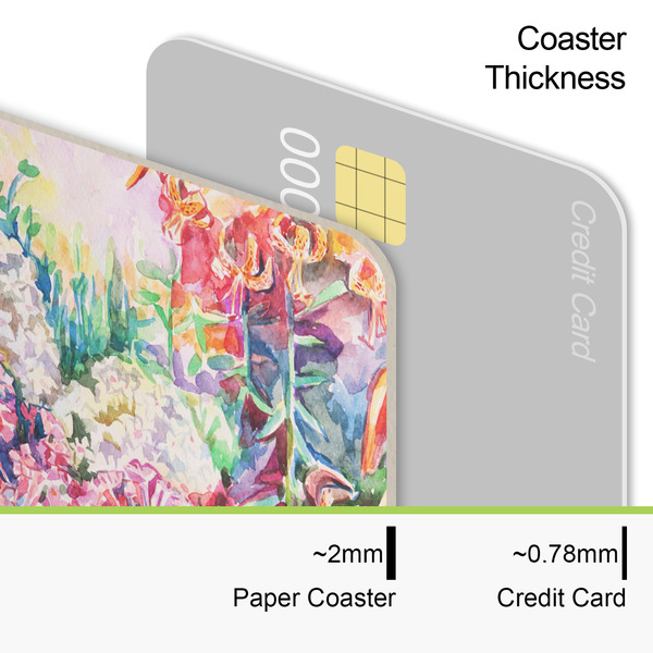 Watercolor Floral Coaster Thickness