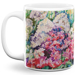 Watercolor Floral 11 Oz Coffee Mug - White
