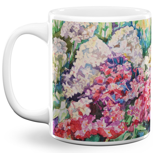 Custom Watercolor Floral 11 Oz Coffee Mug - White