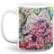 Watercolor Floral Coffee Mug - 11 oz - Full- White
