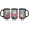 Watercolor Floral Coffee Mug - 15 oz - Black APPROVAL