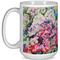 Watercolor Floral Coffee Mug - 15 oz - White Full