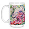 Watercolor Floral Coffee Mug - 15 oz - White