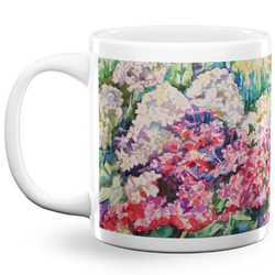 Watercolor Floral 20 Oz Coffee Mug - White