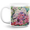 Watercolor Floral Coffee Mug - 20 oz - White
