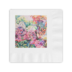Watercolor Floral Coined Cocktail Napkins