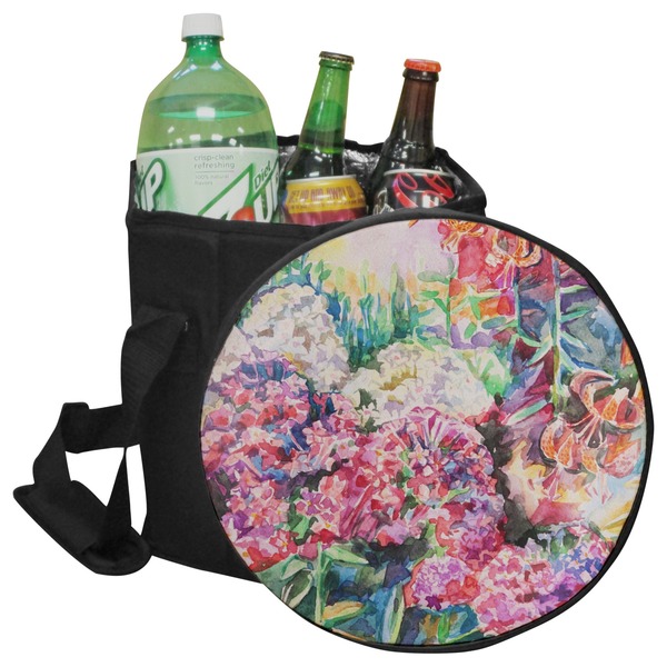Custom Watercolor Floral Collapsible Cooler & Seat