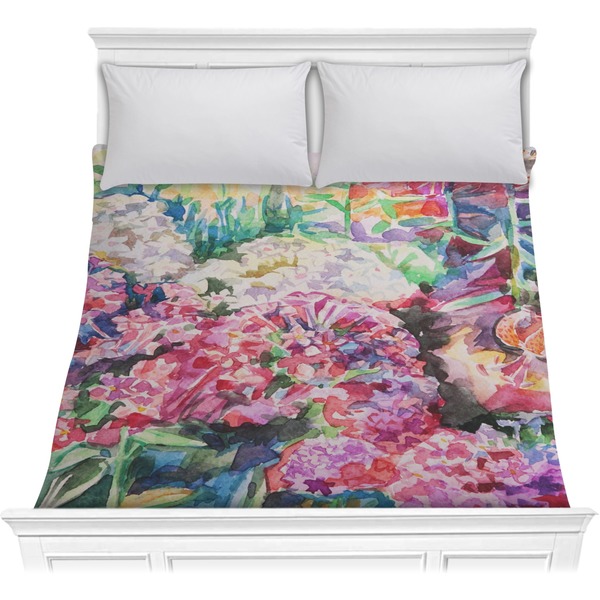 Custom Watercolor Floral Comforter - Full / Queen