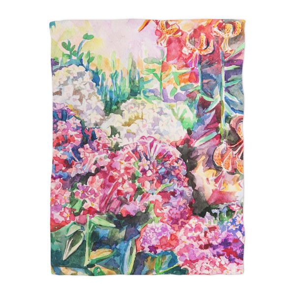 Watercolor Floral Comforter - Twin - Front