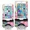 Watercolor Floral Compare Phone Stand Sizes - with iPhones