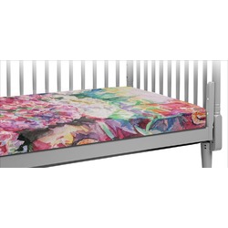 Watercolor Floral Crib Fitted Sheet