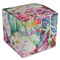 Watercolor Floral Cube Favor Gift Box - Front/Main