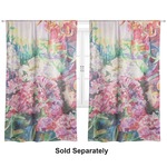 Watercolor Floral Curtain Panel - Custom Size