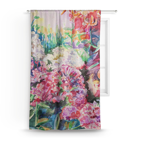 Custom Watercolor Floral Curtain Panel - Custom Size