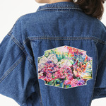Watercolor Floral Twill Iron On Patch - Custom Shape - 3XL