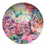 Watercolor Floral Microwave Safe Plastic Plate - Composite Polymer