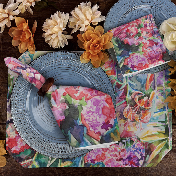Watercolor Floral Dining Set