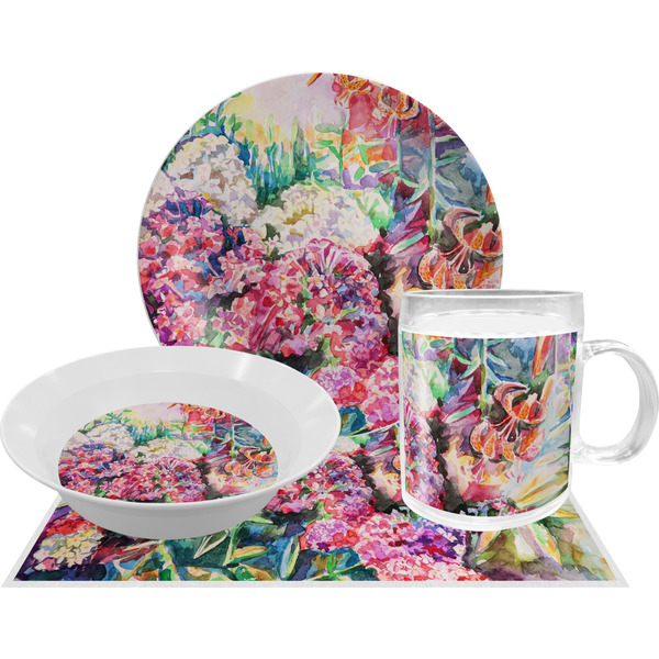 Watercolor Floral Dinner Set - 4 Pc (Personalized)