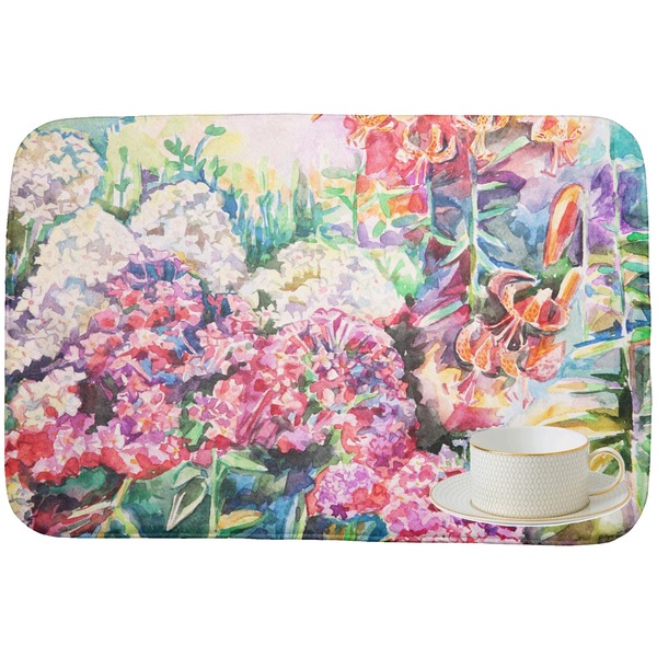 Watercolor Floral Dish Drying Mat
