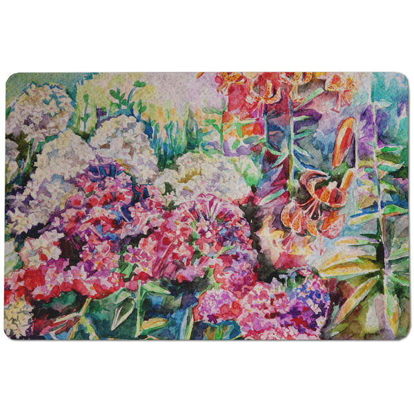 Custom Watercolor Floral Dog Food Mat