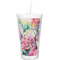 Watercolor Floral Double Wall Tumbler with Straw (Personalized)