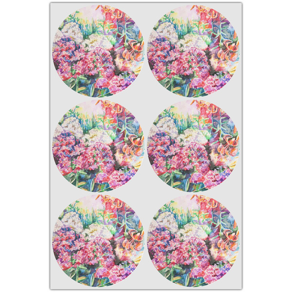 Watercolor Floral Drink Topper - Large - Set of 6