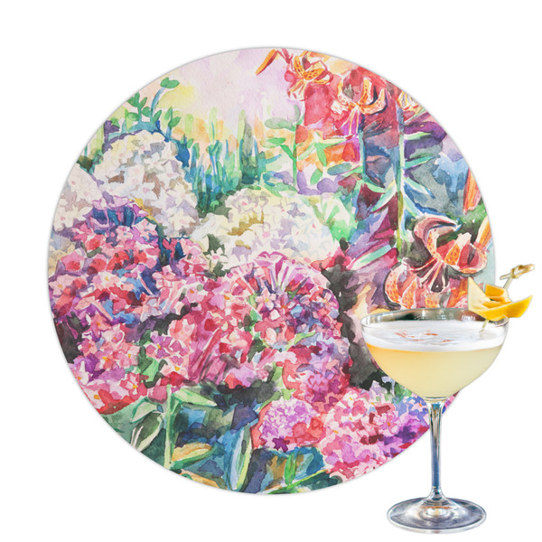 Custom Watercolor Floral Printed Drink Topper