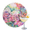Watercolor Floral Drink Topper - Large - Single with Drink
