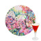 Watercolor Floral Drink Topper - Medium - Single with Drink