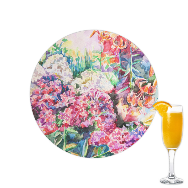 Custom Watercolor Floral Printed Drink Topper - 2.15"