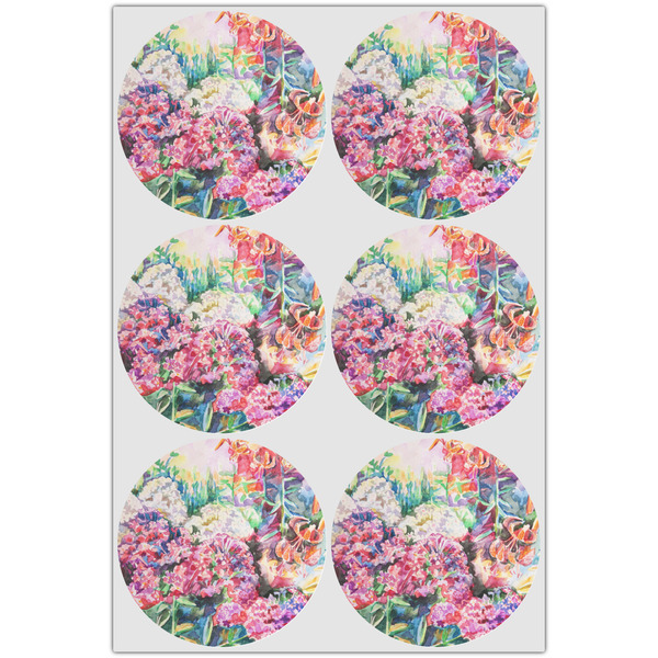Watercolor Floral Drink Topper - XLarge - Set of 6