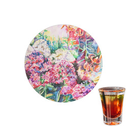 Watercolor Floral Printed Drink Topper - 1.5"