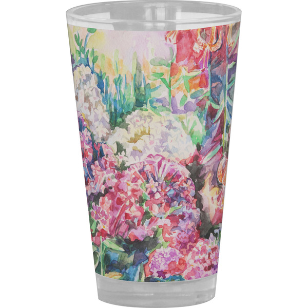 Custom Watercolor Floral Pint Glass - Full Color