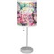 Watercolor Floral Drum Lampshade with base included