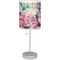 Watercolor Floral Lamp with Drum Shade