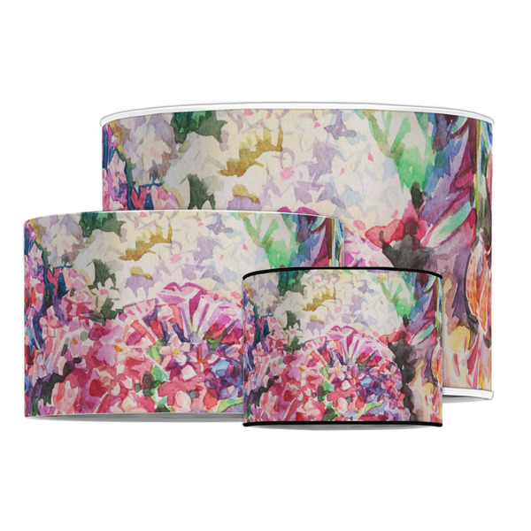Watercolor Floral Drum Lampshades - MAIN