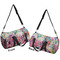 Watercolor Floral Duffle bag large front and back sides