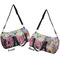 Watercolor Floral Duffle bag small front and back sides