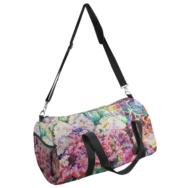 Custom Watercolor Floral Duffel Bag - Large