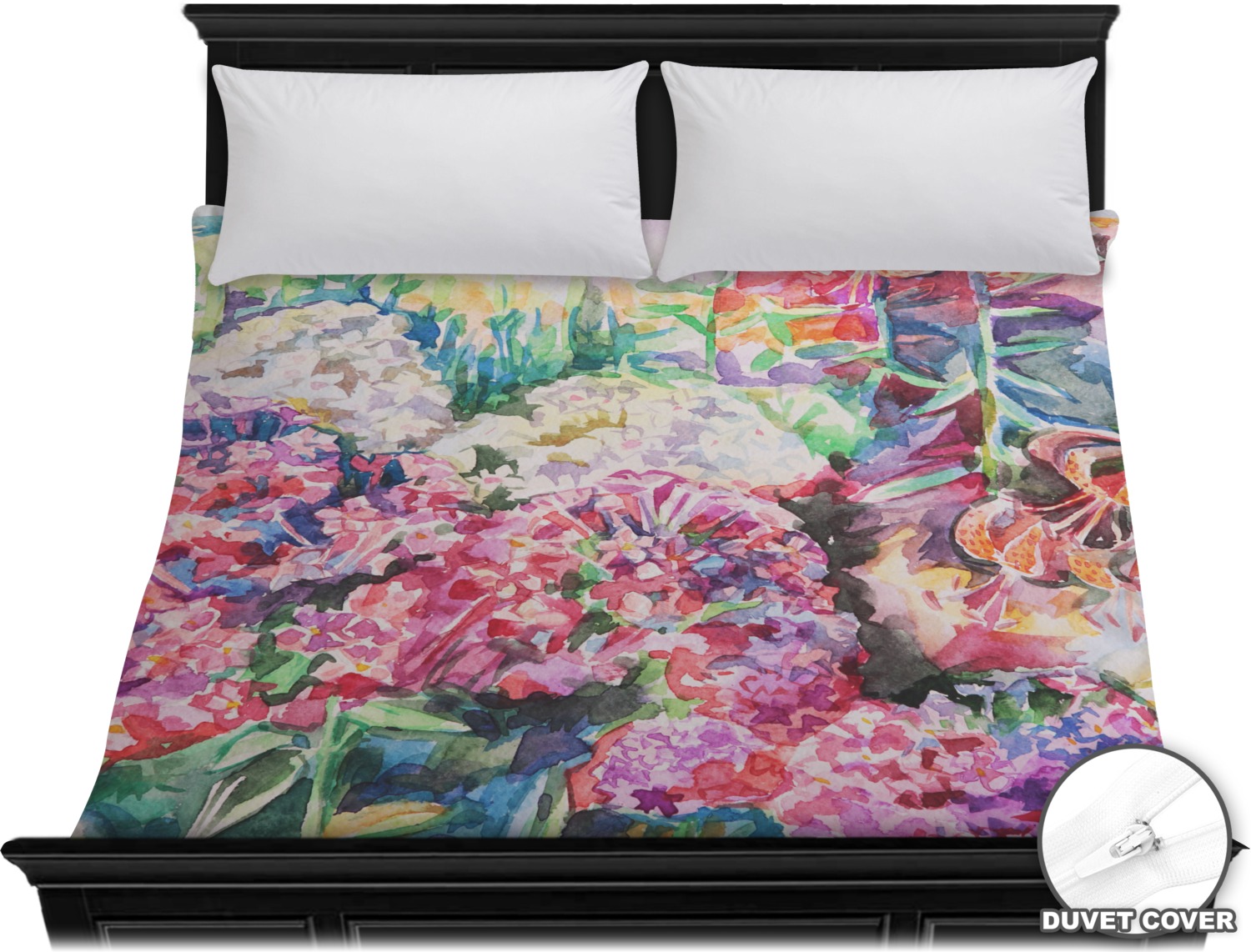 Watercolor Floral Duvet Cover King YouCustomizeIt
