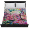Watercolor Floral Duvet Cover - Queen - On Bed - No Prop