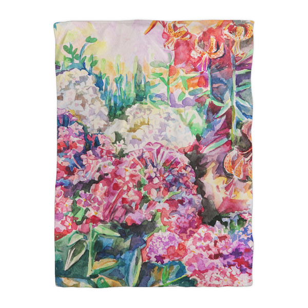 Watercolor Floral Duvet Cover - Twin XL - Front