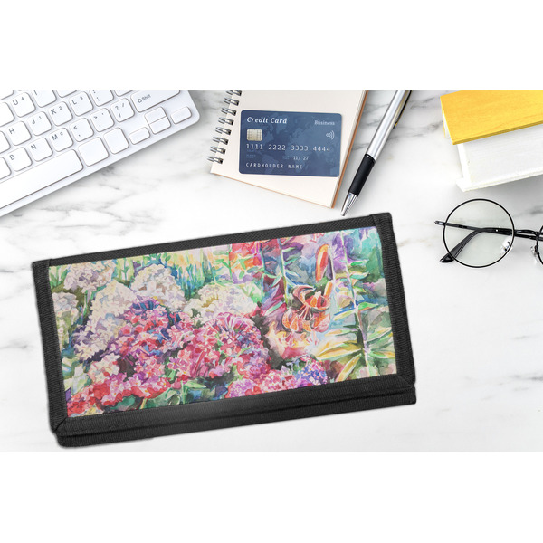 Watercolor Floral DyeTrans Checkbook Cover - LIFESTYLE