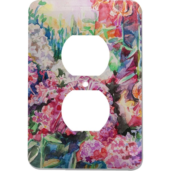Custom Watercolor Floral Electric Outlet Plate